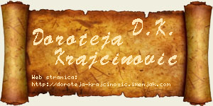 Doroteja Krajčinović vizit kartica